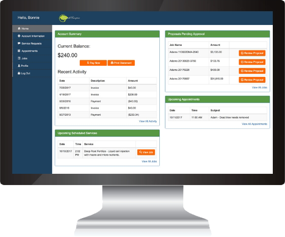 Edge-competition Arborgold Customer Portal
