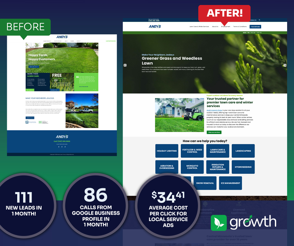 Arborgold Growth Team Case Study - Andy's Lawn