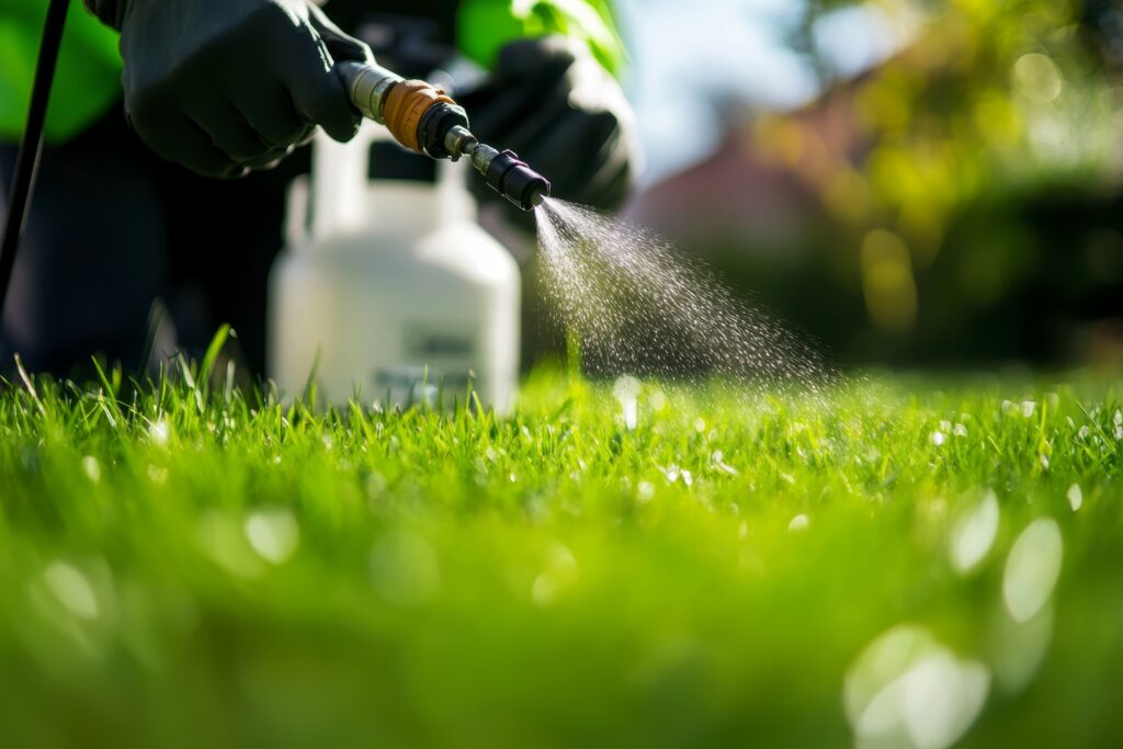 Close up of fertilizer sprayer