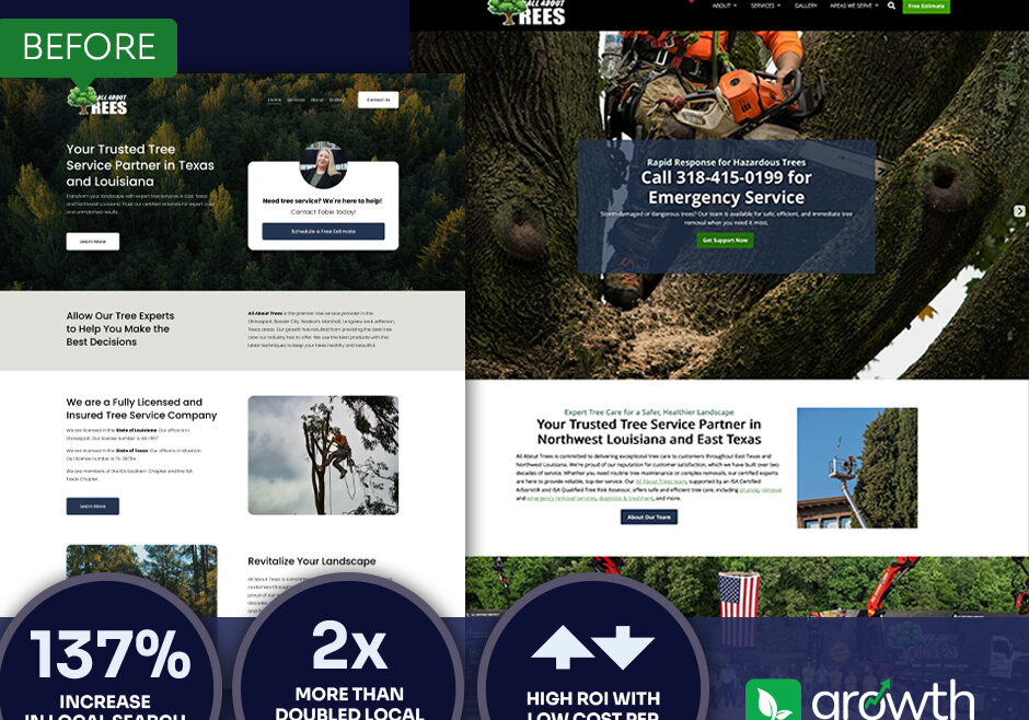 Screenshot of All About Trees case study