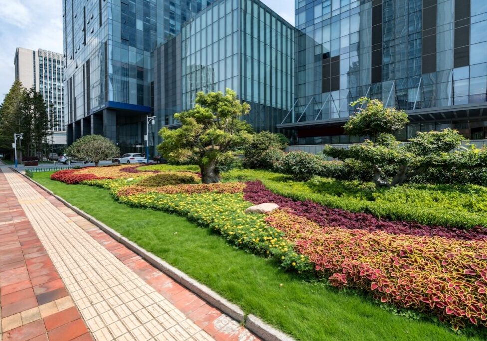 Modern commercial office building representing structured business operations and scalability